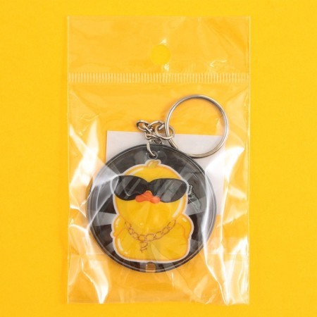 Kyuchka keychain with a flashlight "too bright", 5 x 5 cm-6