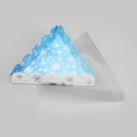 Cookie box, confectionery packaging, "believe in miracles", 18 x 18 x 4 cm, new year-3