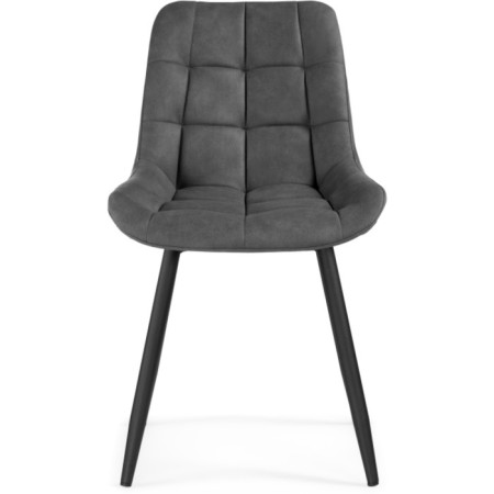 SHELS on a metal frame Chelsea Black Metal/Artificial suede, black/gray 50x60x80 cm-1