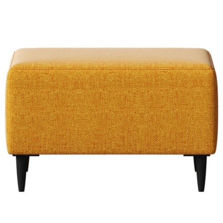 Puff "Kirkas", 560 × 360 × 430 mm, roasting fabric, yellow-orange color-2