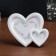 Frame d/photo plastic 2 hearts white 10*12, 6*8 cm