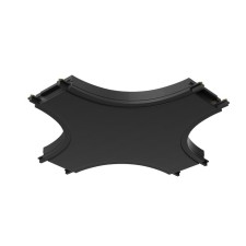 The X-shaped power connector for the Technical tra084CX-11B, 11x11x0.7 cm, black color is black