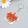 PVC keychain "Crown - does not press!" 6x5.5 cm