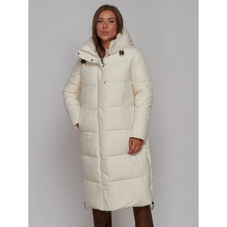 Coat insulated winter female, size 48, color light-beige-15