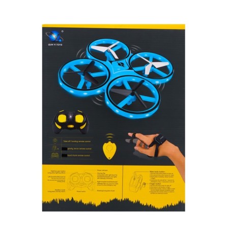 A Quadrocopter Radio Management Drone, backlight, works from the battery, the color is blue-10