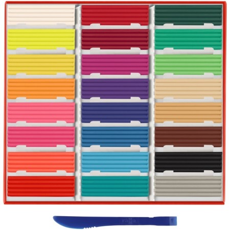 Plasticine, 24 colors, 480g, gamma "cartoons", with stack, cardboard packaging (371595)-1