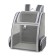A backpack-carrier for cats and dogs, oxford+grid, 32 x 28 x 40 cm, gray