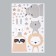 Sticker Plastic Interior color "animals and stars" 40x60 cm