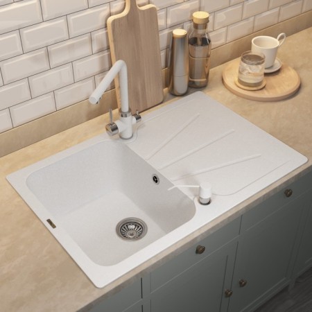 Quartz-quartz kitchen up-up-quartz upd-04, rectangular, color 01 white