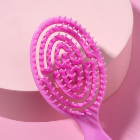 Comb - mini massage, 5.5 × 14 cm, pink color-2