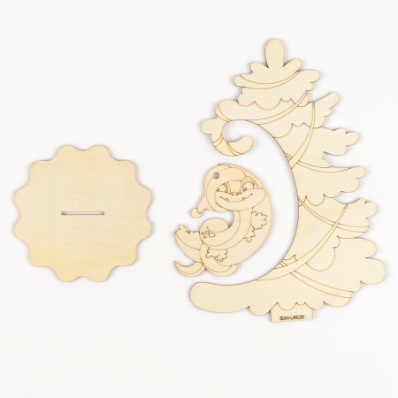 Wood painting for the New Year "New Year's Christmas tree", New Year's set for creativity-5