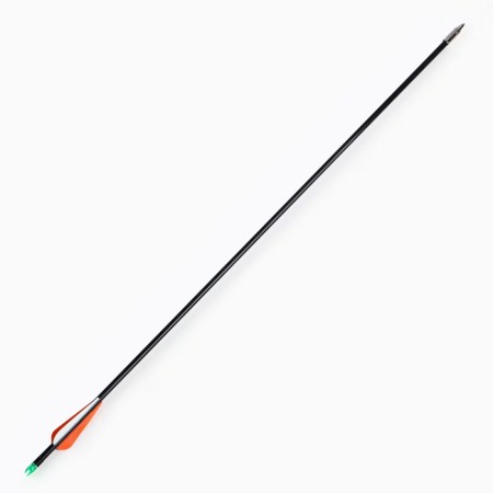 Arrow for onions, fiberglass, black, plumage - orange, 80 cm