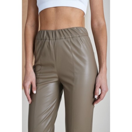 Women's pants on elastic band Eliseeva Olesya, size 52, brown color-3