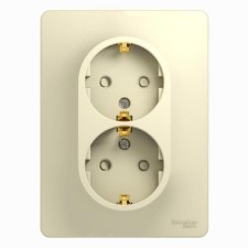 Розетка SchE GSL000226 Glossa, СП, 2 розетки, IP20