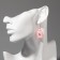 Earrings Assorted "Joy" Spirits, white-pink color in silver