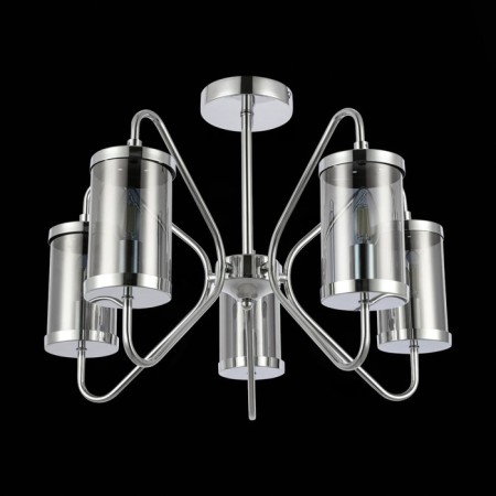Ceiling EVOLUCE lamp. Sle102302-05. Valieri. 5x40 watts, E14, 53.5x53.5x39 cm, chromium color-2