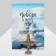 Brooch "Airplane" tourist, white color in gold