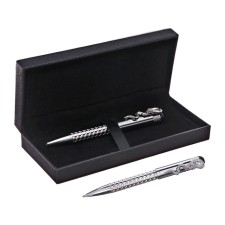 Gift handle ball in the leatherette case rotary snake hull silver