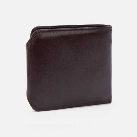 Male purse on the button, brown color-1