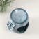 Aroma lamp ceramics "Heart with leaves" White-blue 8.5x7.5x9 cm