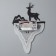 Sconces "Deer and mountain" LED 11W 4000k black 20x29x5 cm