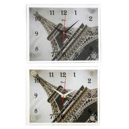 Watching clock, interior: city, "Eiffel Tower", silent, 20 x 26 cm-4