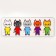 Wooden puzzle for children. Repeat on the sample of the "cats"
