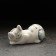 Porcelain figurine "Kotya Musya", gray, 9cm