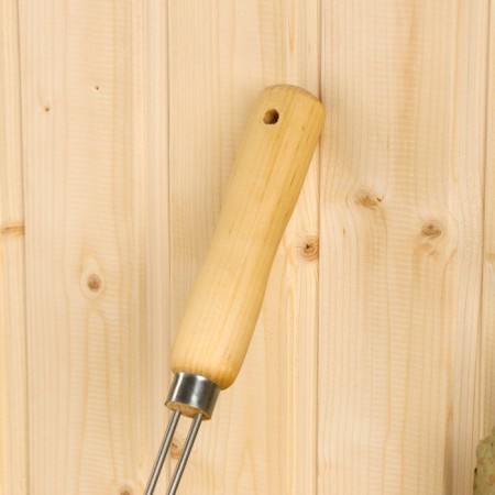 Stainless steel bathhouse, 0.4l, 46 cm, with a wooden handle-1