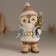 Polystone souvenir "Council in a sweater with rhombuses, with a Christmas tree" 11.6x8x19 cm