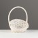 Wicker basket, 25x25x5x13.5x30 cm, white, willow
