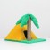House for cats "Pyramid", with a claw "Palma", 38 x 40 x 61 cm