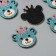 Decor for the creativity of the felt shine "Bear" 4x4 cm