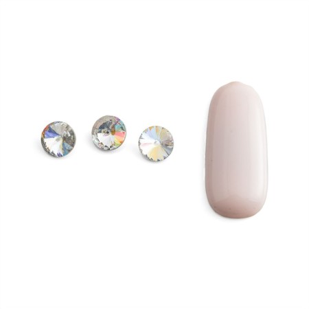 Rhinestones for nail design transparent Pole "Circle", 10 pcs