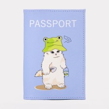 Cover for passport, blue color