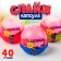 Slime, red, capsule with balls 40 g