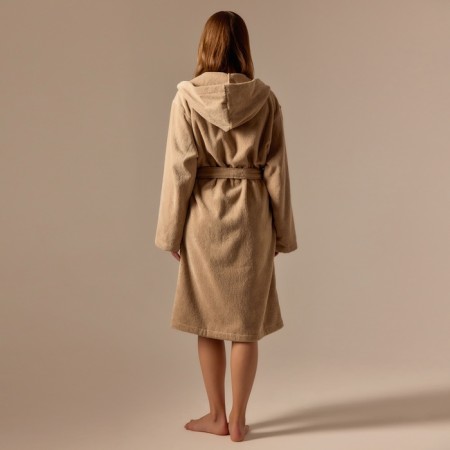 Terry robe with a hood Women's SL Home: Basic "Sabbia", Rr. M, 100% HL, 420 g/m2-7