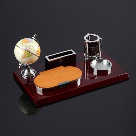 Table 5B1 set with business card holder, red tree