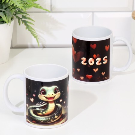 Sublimation mug "Snake 2025" with application