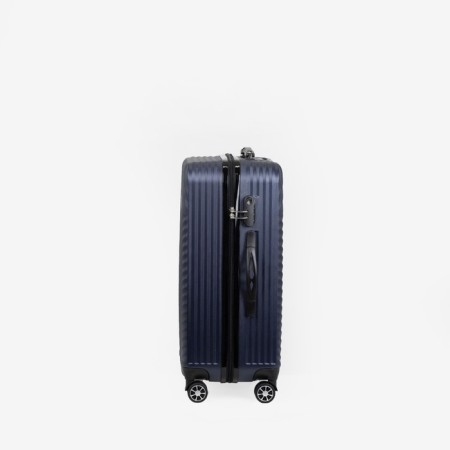 Middle suitcase 24 ”,“ Cartes factory ”, lightning department, code castle, 4 wheels, dark blue color-1