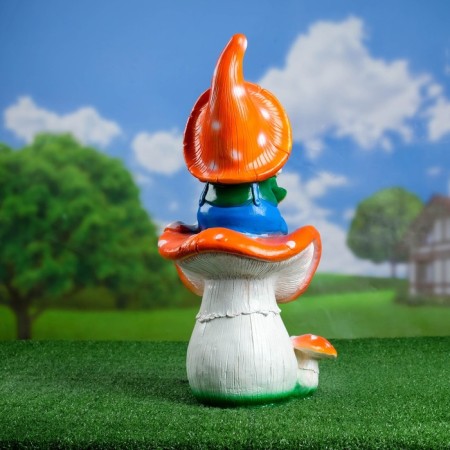 Garden figure "Dwarf on fly agaric" 23x14x51cm-3