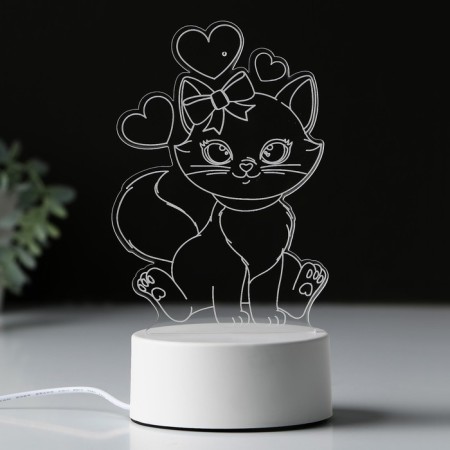 Acrylic lamp "cat", model GBV-0121-1