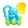 Rattle - Elephant squeak, with elastic elements, color mix, crumb I