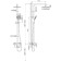 Shower system d & k da1433716a02, white/chrome