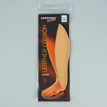 Antibacterial, two-layer, 35-36r-r insoles insole up shoes, pair, beige color, Leather Carbon-3