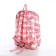 School backpack of textiles on lightning, 3 pockets, pink color