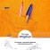 A set of ballpoints BIC Orange Fine, 4 pieces, node 0.8 mm, blue ink, thin letter, orange case