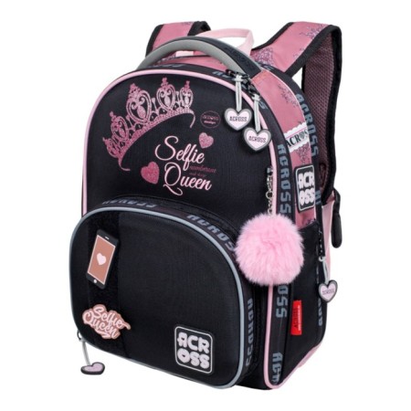 School backpack by Ergon. Spray Across 194 37*28*12 Virgin + Pen, Back Cher/Rose 24-194-10-1