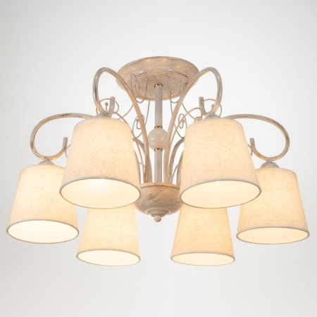 Chandelier 2150/6 E14 40W white with a golden patina 58x58x35 cm Bayerlux-1
