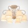Chandelier 2150/6 E14 40W white with a golden patina 58x58x35 cm Bayerlux